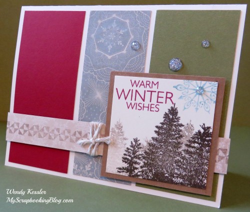 Warm Winter Wishes Christmas Card by Wendy Kessler