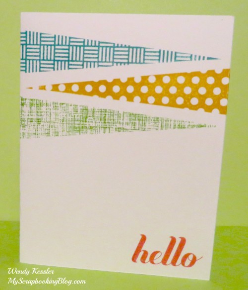 Simple Hello Card by Wendy Kessler