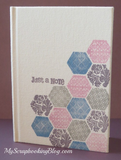 Stamped Canvas Journal by Wendy Kessler