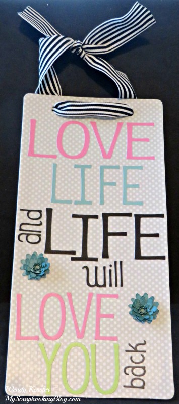 Love Life Wall Hanging by Wendy Kessler