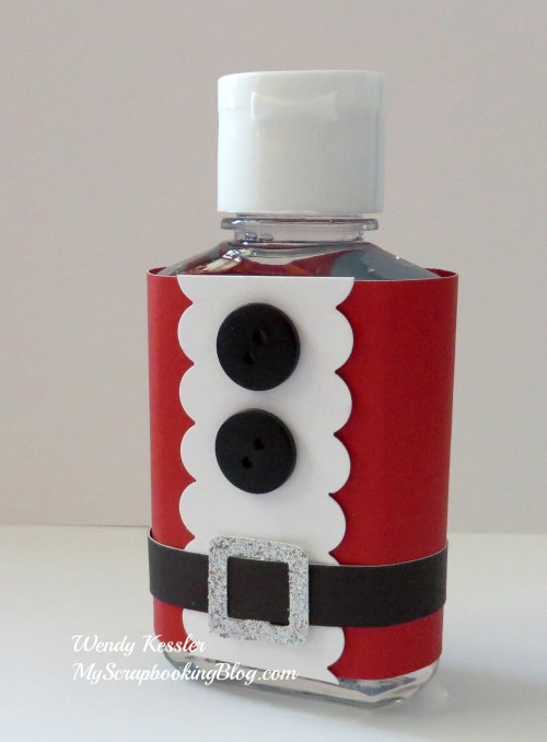 Santa-tizer bottle by Wendy Kessler