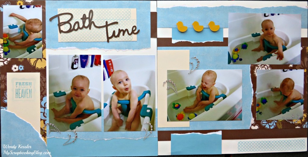 Bathtime Layout by Wendy Kessler