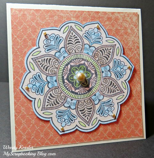 Colored Pencil Flower Card by Wendy Kessler