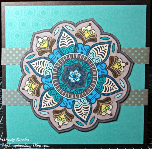 Colored Flower Card by Wendy Kessler