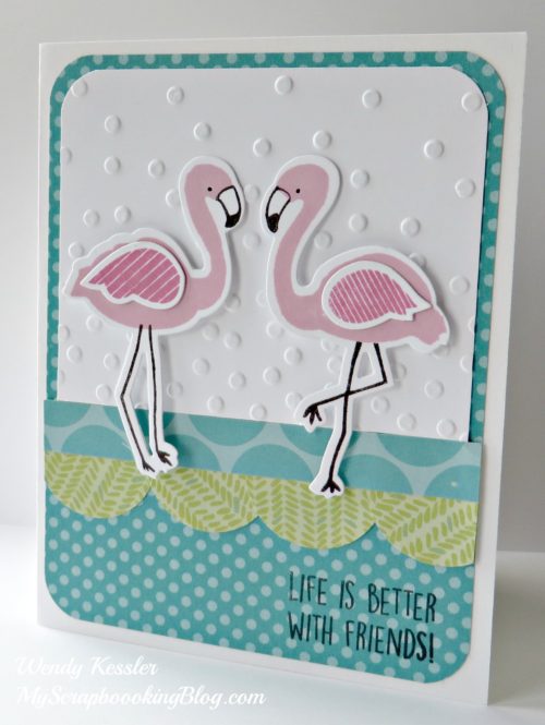 Flamingo Friends Card by Wendy Kessler