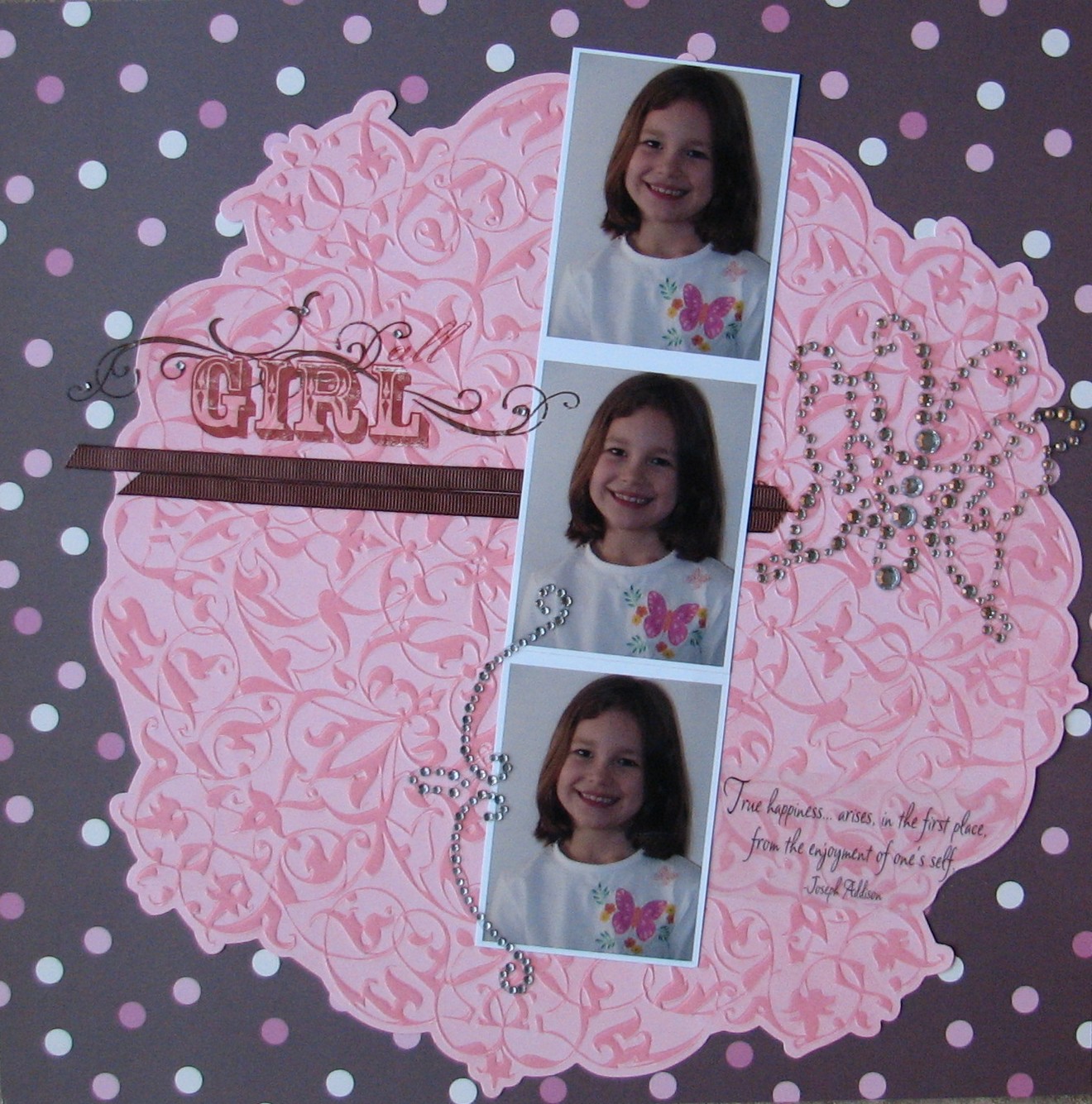 All Girl Scrapbook Layout