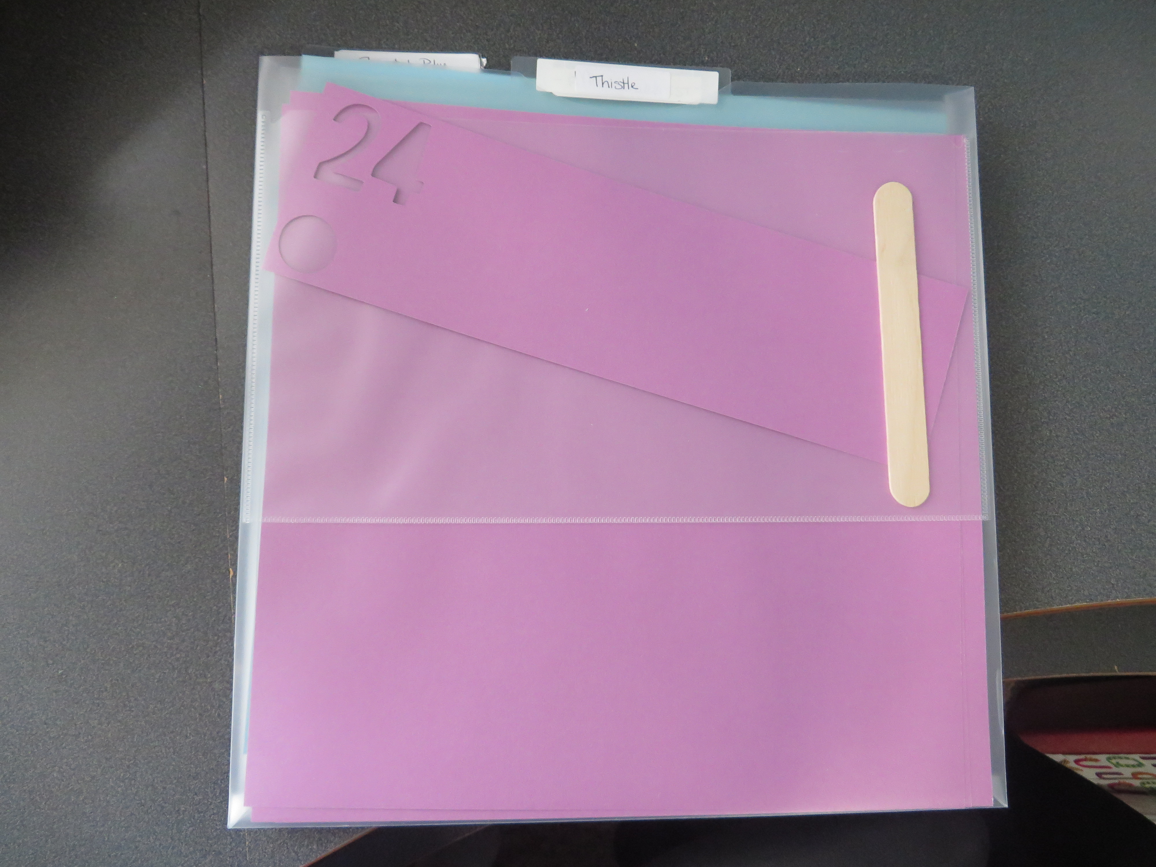 These folders are a great way to store 12x12 papers together with scraps!