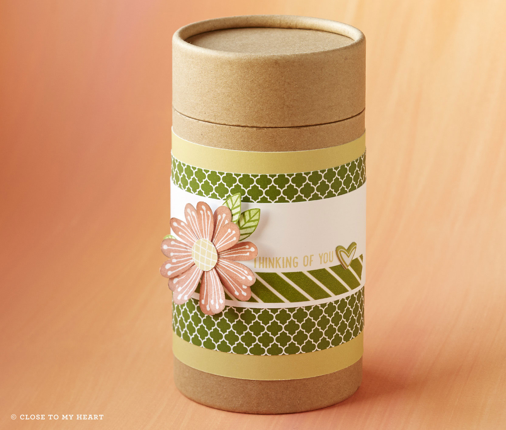 Decorated Kraft Container