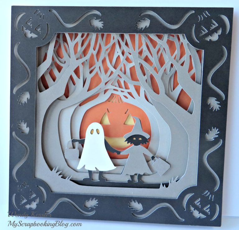 Cricut Halloween Trick or Treating Dimensional Art