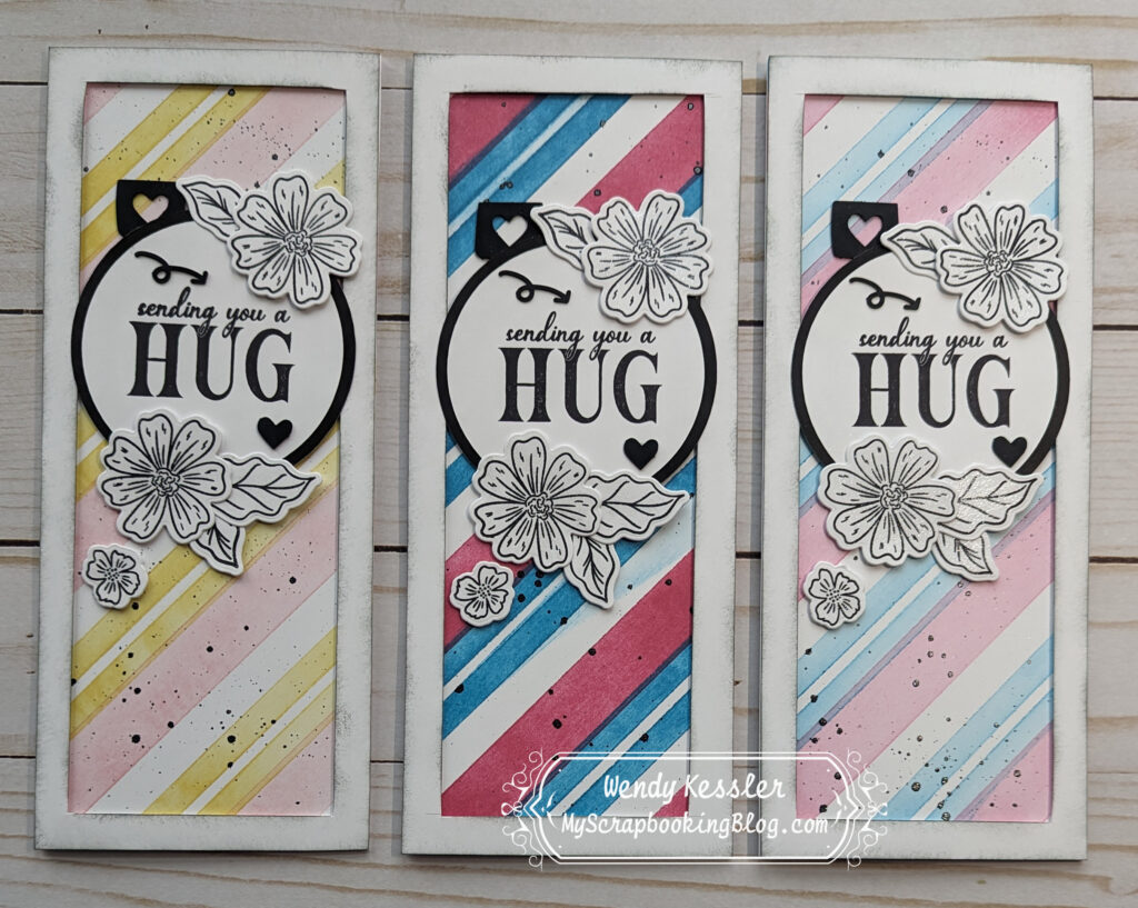 Slimline stenciled card