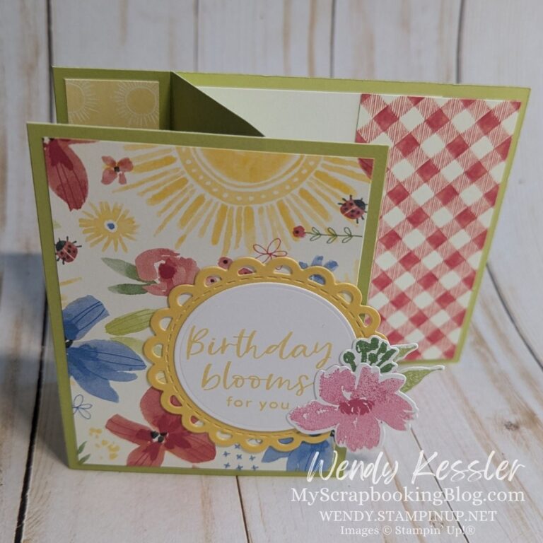 Birthday Blooms Fun Fold Card