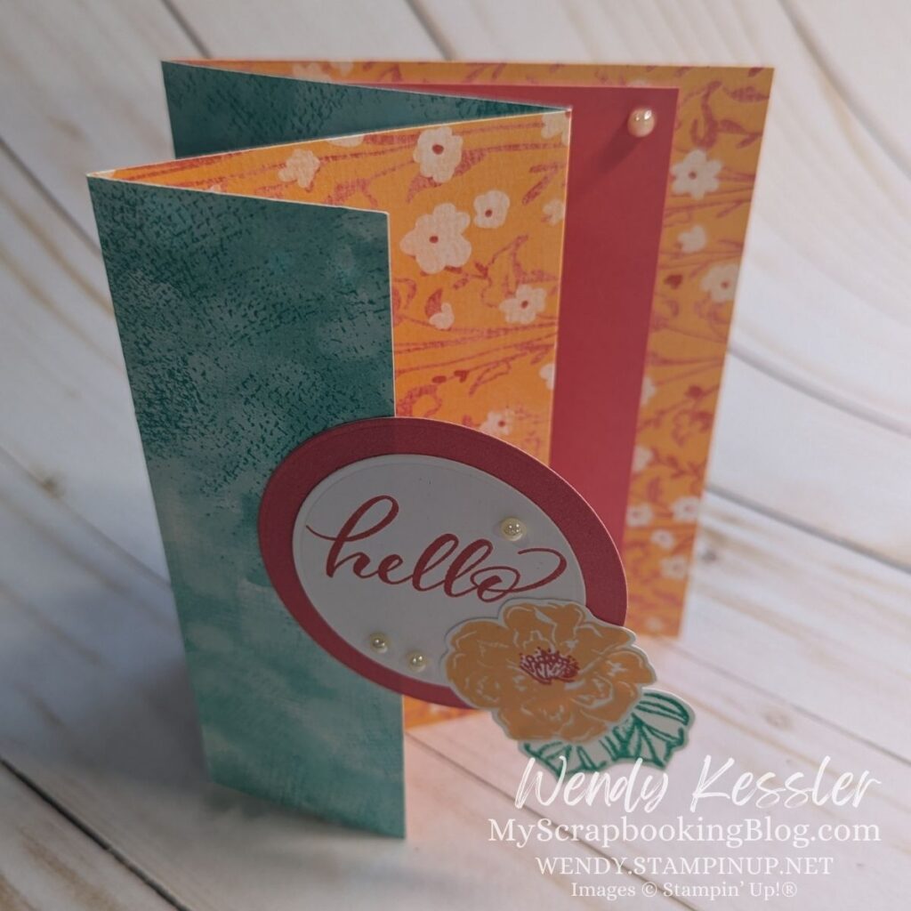 Hello fun fold card